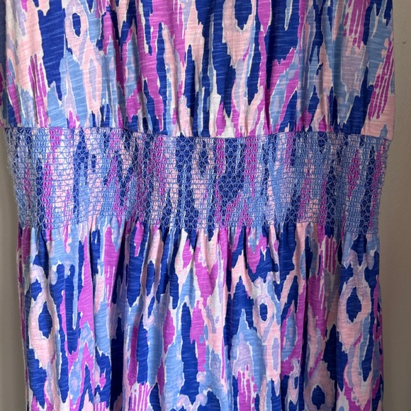 Lilly Pulitzer Sleeveless Ikat Mini Dress in Blue, Pink & White - Picture 3 of 5